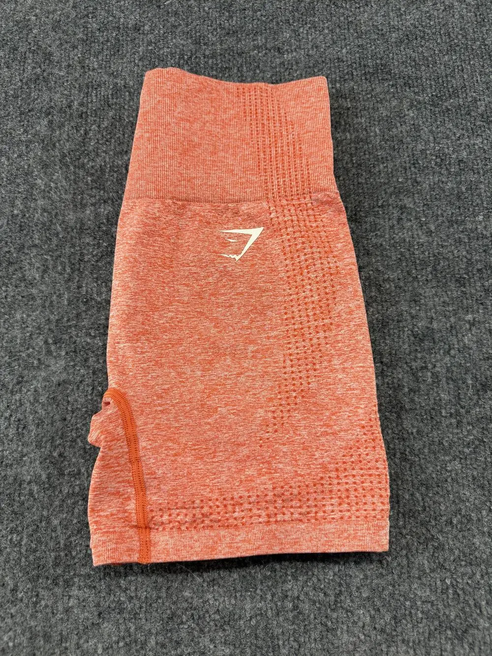Gymshark Biker Shorts Womens Small Orange High Waist Seamless 3.5 Inseam Gym